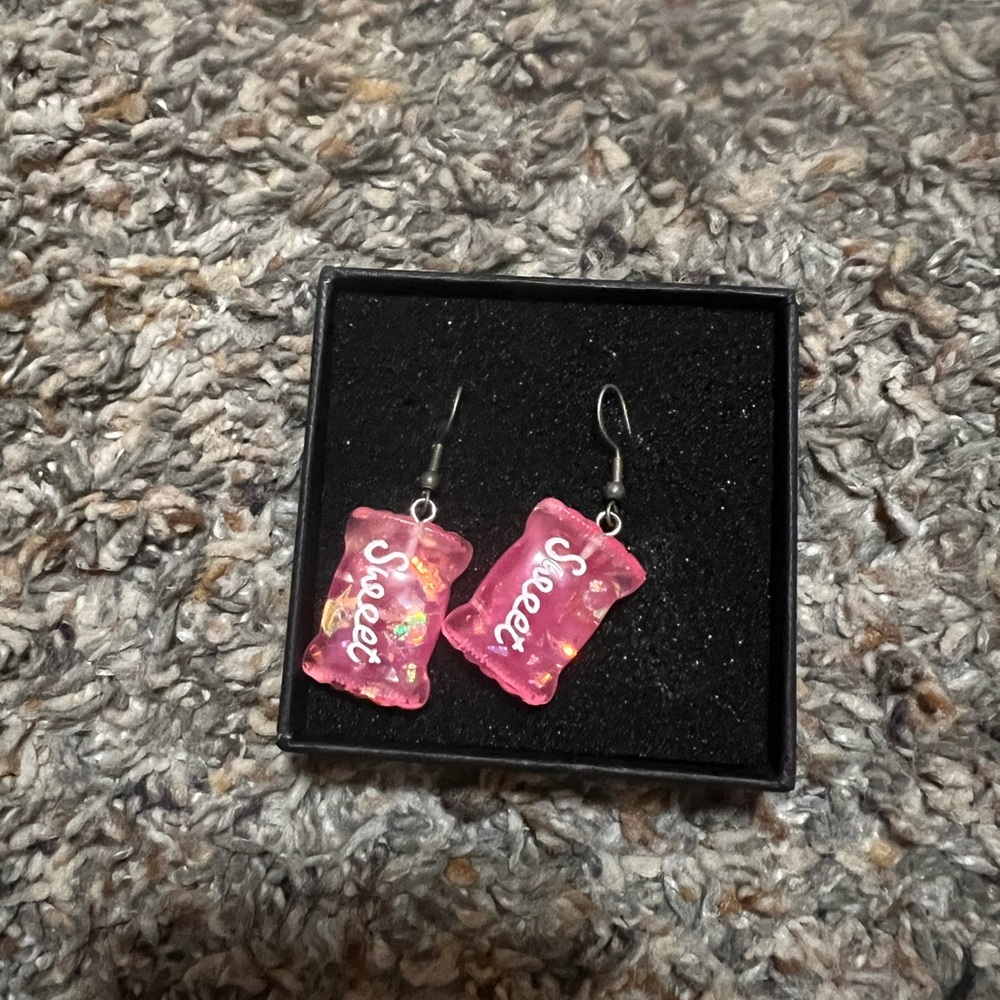 Amazon Pink 'Sweet' Candy Dangle Earrings